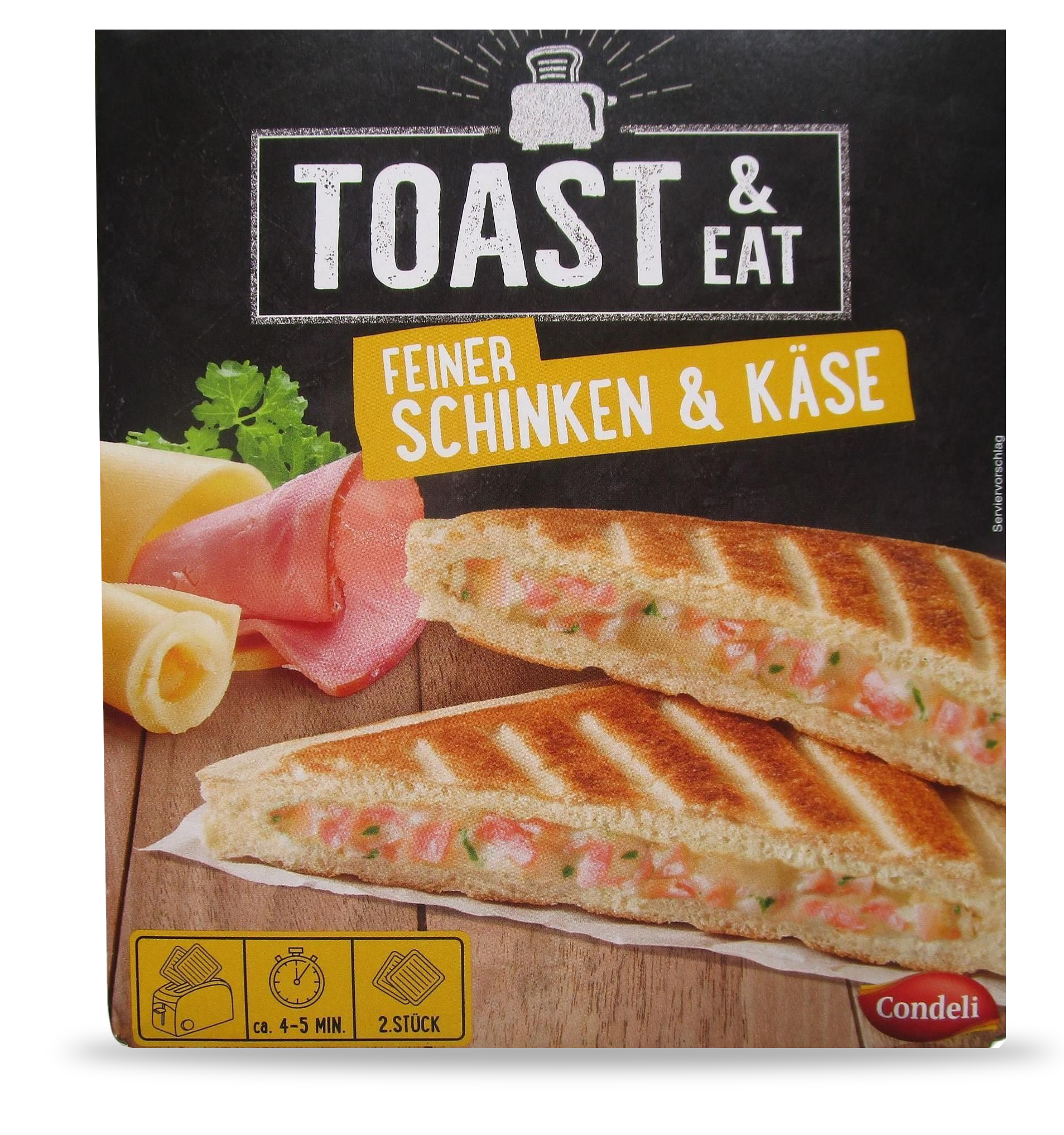 Toast and eat branded food