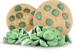 Cookies with Green Chocolate Chips