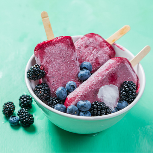 berry coloured popsicles