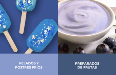 helados y postres frios. Preparados de frutas