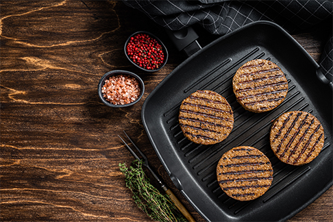 grilled plant based burgers